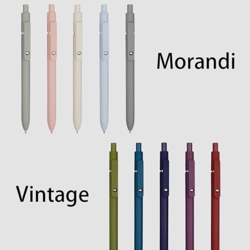 5 bolígrafos retráctiles de gel tinta negra punto medio miniatura 6