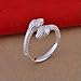 Anillo de Moda de Plata 925 con Serpiente de Dos Cabezas para Hombre Imagen de Anillo de Moda de Plata 925 con Serpiente de Dos Cabezas para Hombre