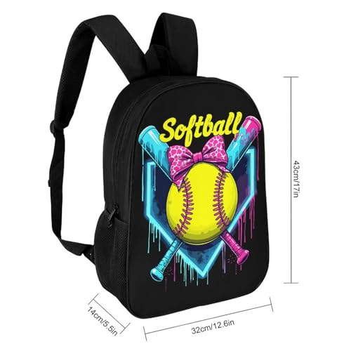 Softball Home Plate Dripping Game Day Backpack Simple Leisure Travel Backpack Outgoing Daypack 17 Inch2