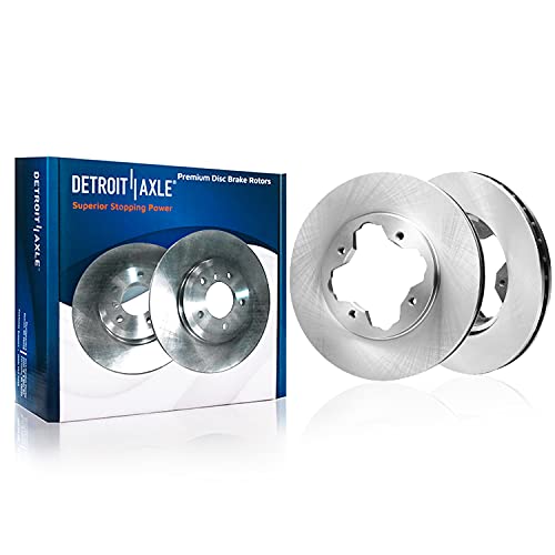 Image of Detroit Axle - Front Brake Kit Rotors & Ceramic Pads w /Clips Hardware Kit | Premium GRADE Replacement for 1990-1993 Accord