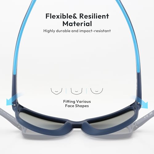 Image of ZENOTTIC Sports Polarized Sunglasses Men: UV400 Flexible Unbreakable Frame