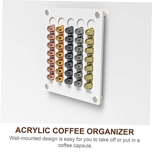 Support à capsules de café acrylique mural YARNOW, solution gain de place - 6