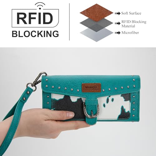 Montana West X Wrangler Womens Wallet Western Wristlet for Women Large Rfid Wallet With Detachable Credit Card Holder 5
