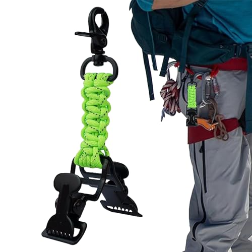 Clip de guante de fuego – Clip de guante de paracord llavero con mosquetón, clips de mosquetón portátiles, llaves, cuchillo, linterna, para camping y senderismo, mangas de sudor