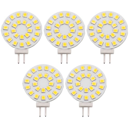 Otbushit G4 LED, 5PCS: Bombilla LED G4, Bombilla Bi Pin Fuente de luz blanca cálida para gabinete de 3W para el hogar