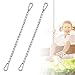 Herefun Chaîne avec Deux Mousquetons, 2X 80cm Chaîne de Chaise Suspendue, Chaîne D'extension pour Chaises Suspendues Chaîne avec Mousquetons Chaîne D'Extension Chaises Suspendues Longueur Ajustable