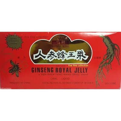 Ginseng Royal Jelly (Extra Strength)- Oral Liquid In Vials (10ml x 30vials) by Royal King