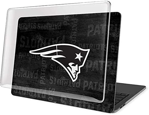 Skinit Case + Skin Compatible with MacBook Pro 13in M1 (2021) - Officially Licensed NFL New England Patriots Black & White Design
