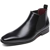 [フォクスセンス] ブーツ ビジネスシューズ チェルシーブーツ サイドゴア メンズ 革靴 本革 防水 ブラック 25.0cm 712-01