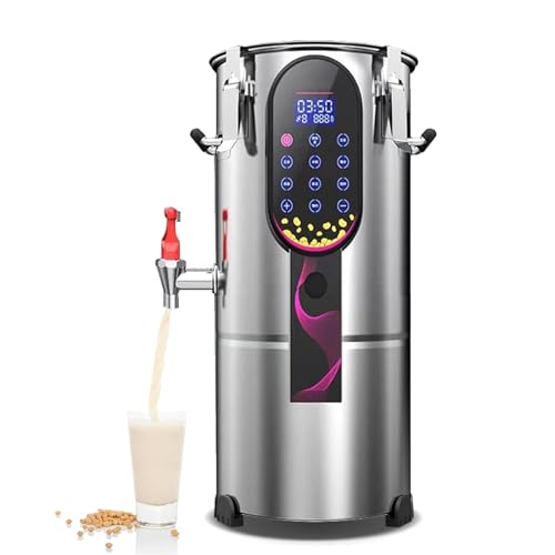 Máquina eléctrica de leche de soja, 26000 RPM con pantalla LED, limpieza automática, filtro integrado, función de cita de 24 horas, perfecta para uso en cocina y restaurante