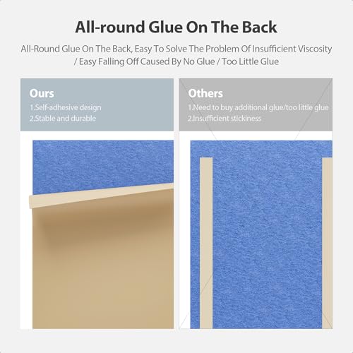 Image of 12 Pack Rectangle Acoustic Panels Self Adhesive Sound Proof Foam(Sky Blue)