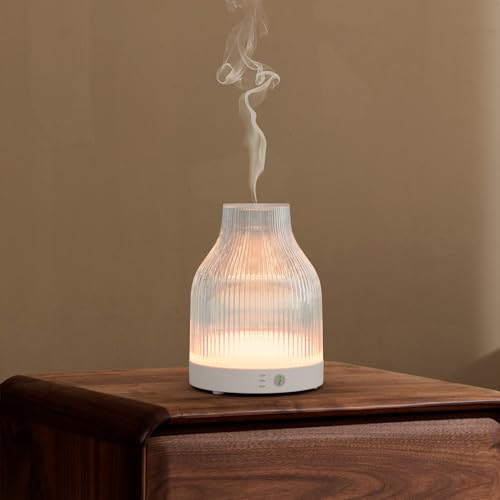 Tapa de difusor de aroma de vidrio blanco con temporizador miniatura 3