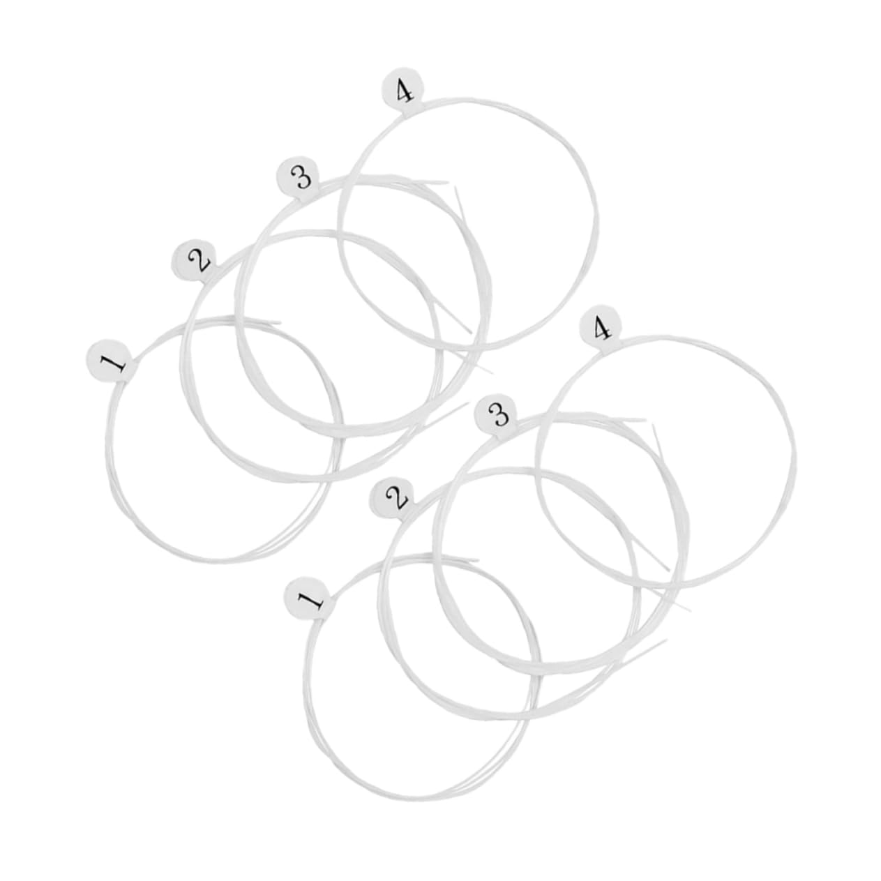 GOOHOCHY 8pcs Nylon Ukulele Strings Set for Soprano Durable Replacement Strings for Music Instruments for Beginners Experienced Players Enjoy Unique Sound and Style