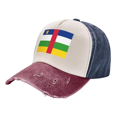 Casquette Baseball Rétro, Drapeau République Centrafricaine Casquette de Baseball en Coton Chapeau été Anti-Soleil Histoire Culture avec Boucle, Réglable Chapeau Confortable pour tous les jours
