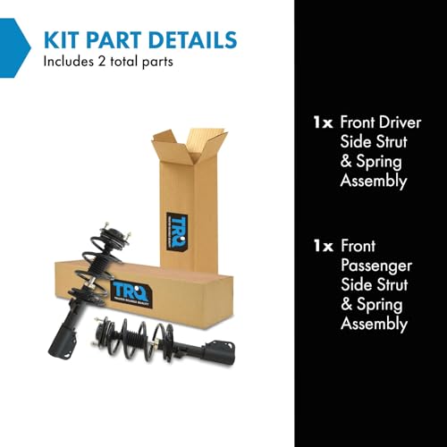 Image of TRQ Front Driver and Passenger Side Strut and Spring Assembly Set | TRQ Front Driver and Passenger Side Strut and Spring Assembly Set