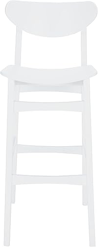 Miniatura 5 de SAFAVIEH Home Collection Thaxton Mid-Century Farmhouse - Juego de 2 taburetes de bar (30 pulgadas), color blanco