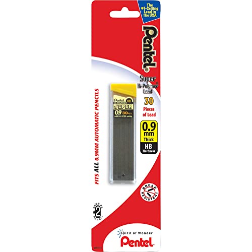 Image of Pentel Super Hi-Polymer Lead Refill - 0.9mm, Pack of 30