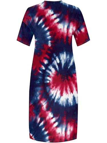 Image of PinkPatty Women's Oversize V Neck Short Sleeve Maxi Dress with Pockets