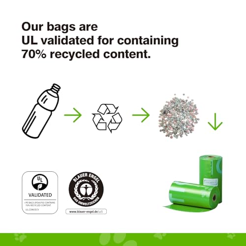 Image of TYPLASTICS Poop Bags for Dogs, 180 Count, 13 inchx 9 inch, Unscented, 12 Pack of 15 | Refuse Cleanup, Outdoor Walking & Travel, Unscented
