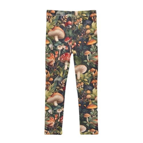 Forest Mushrooms Girls Leggings Soft Stretch Workout Yoga Dance Pants for Kids Casual Tights2
