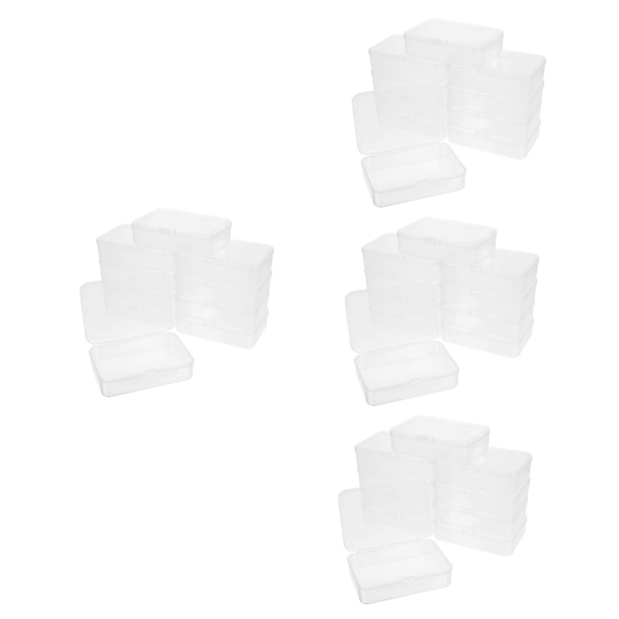 40pezzi Scatole Trasparenti Per Contenitori Rectangolari Per Organizzazione Giocattoli e Custodie Per Poker e