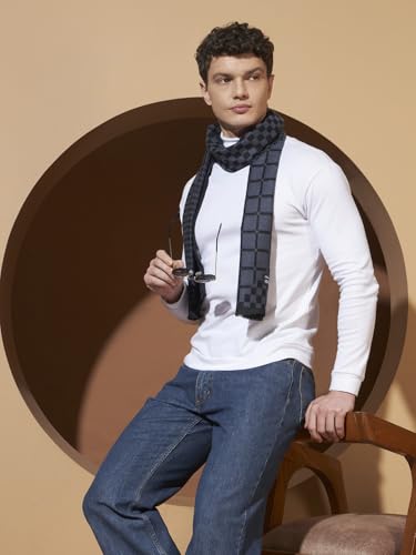 Image of Ravaiyaa - Attitude is everything Men's Reversible Stripe Pattern Winter Wool Scarf, Muffler 72 inchx12 inch Inch