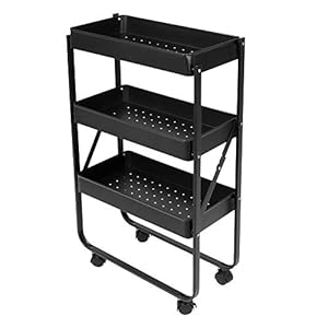 Kruidenrek, opvouwbare opbergtrolley voor kantoorgarage badkamer