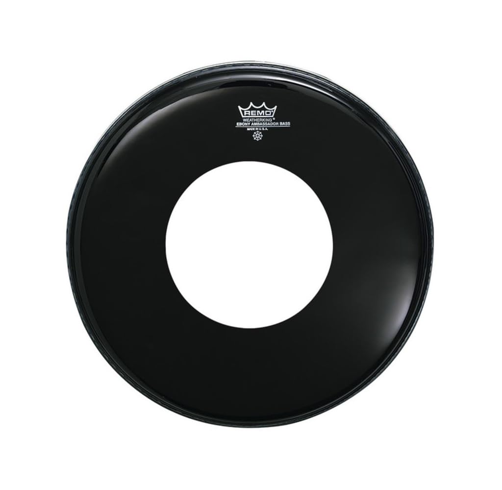Remo Ambassador Ebony 20 Ported Bass Drum Head
