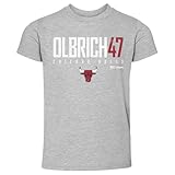 500 LEVEL Lachlan Olbrich Chicago Bulls Elite Toddler Shirt (Heather Gray, 3T)