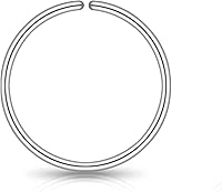 Vista 61 de LUCKYJEWUS Argolla pequeña y delgada de oro o plata de ley para perforación de nariz de mujer Dorado