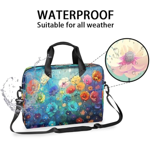 Bolso para laptop impermeable de 16 pulgadas con arte colorido miniatura 3