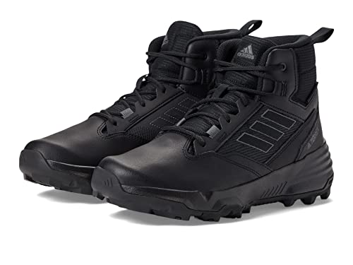 adidas Sapato de caminhada masculino Unity Leather Mid Rain.rdy, Preto/cinza/cinza., 10.5
