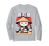 Photo Gallery sushi cat neko giapponese al sushi bar carino anime kawaii maglia a manica Photo Gallery sushi cat neko giapponese al sushi bar carino anime kawaii maglia a manica