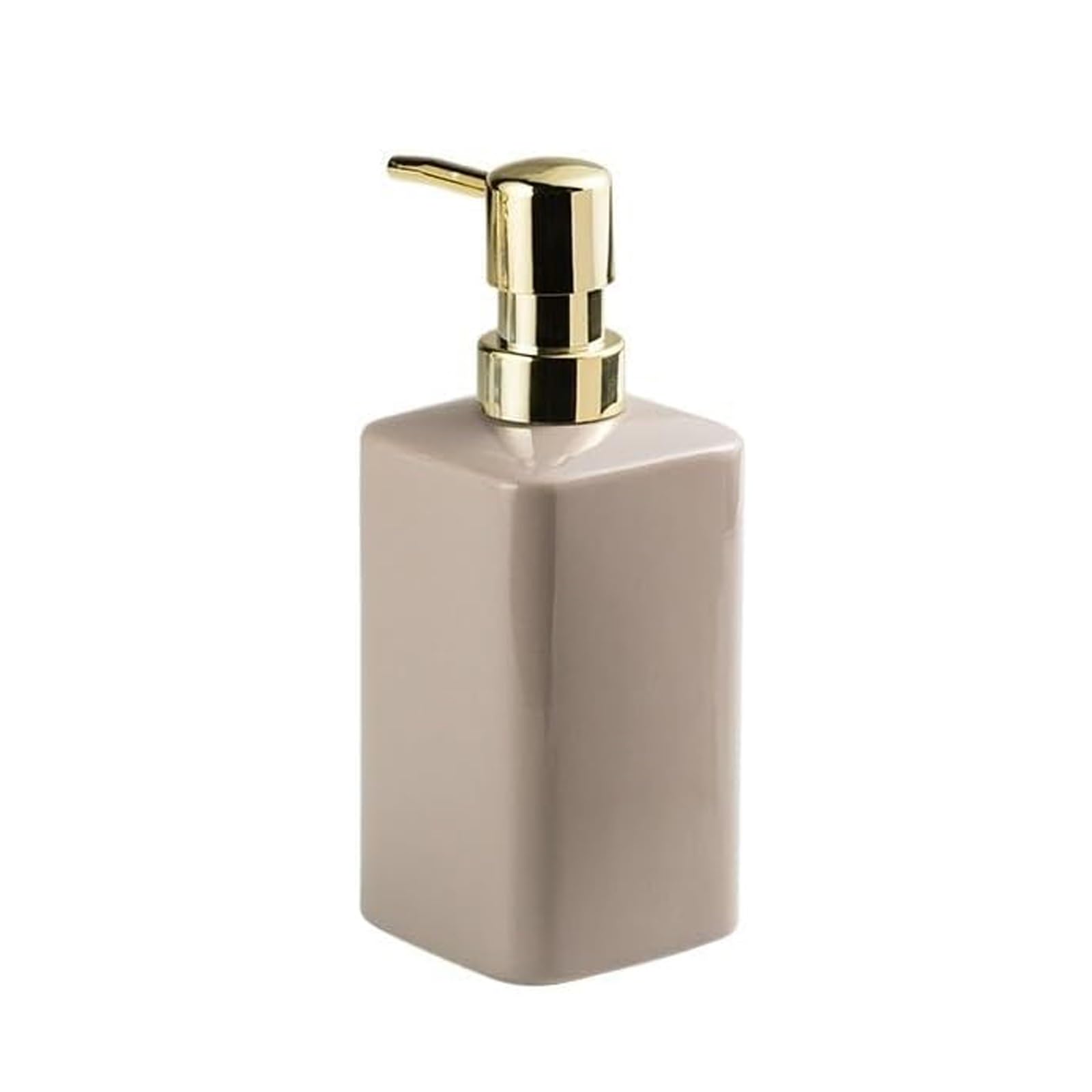 Kxaoxgrc Grey Glass Soap Lotion Dispenser Set, Hand Soap Dispenser Ceramic Gold Pump Square Lotion Bottle Multicolor Kitchen Bath(Grey)