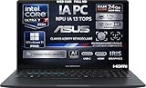 ASUS PC Ordinateur Portable IA, Intel Ultra7 255H 16 Cœurs, RAM 24Go DDR5, SSD 1To, Écran 16" FHD, WiFi6E, Reconnaissance Faciale, Aluminium, Empreinte Digitale, Clavier AZERTY Rétroéclairé, Win11 Pro