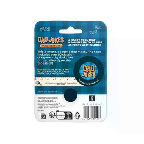 Cinta Métrica 3M Retráctil con Bromas Dad Jokes Azul miniatura 2