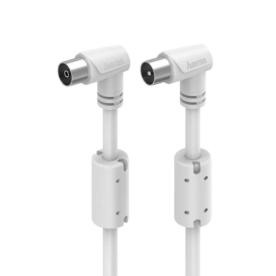 Hama Antenna Cable, Coax Plug - Coax Socket, 90° angle, 1.5 m, 90 dB