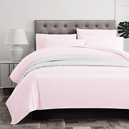 Basic Choice 6 Piece Sheet Set - Luxury Soft 2000 Series, Standard 100 By Oeko-Tex, Bed Sheets Full, Baby Pink #TOP4