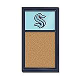 The Fan-Brand NHL Seattle Kraken: Cork Note Board - Sports Team Bar Sign Décor: Home, Dorm, Garage, Office, Fan Cave