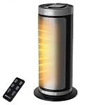 MONHOUSE Electric Heater - Energy Efficient PTC Ceramic, Silent Portable Heater with LED Display, Remote Control, Overheat Protection, Smart Thermostat, 1-12HR Timer - Ideal for Office, Home, Bedroom
