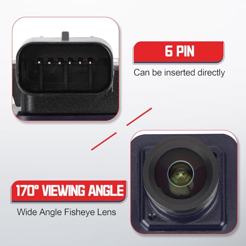Image of ES7Z-19G490-A Rear View Park Assist Backup Camera Compatible with 2013 2014 2015 2016 Ford Fusion Parking Assist Camera Replace# ES7T19G490A (ES7Z-19G490-A)