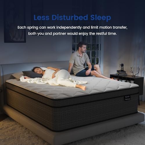 Full Size Mattress, 12 Inch Hybrid Full Bed Mattress in a Box, with Gel Memory Foam and Individual Pocket Springs, Motion Isolation, Strong Edge Support & Pressure Relief, Medium Firm