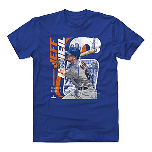 500 LEVEL Jeff McNeil Shirt (Cotton, X-Large, Royal Blue) - Jeff McNeil Stack O WHT
