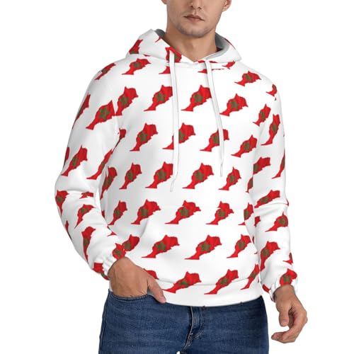 Sweat à capuche Maroc pour homme en coton épais et chaud