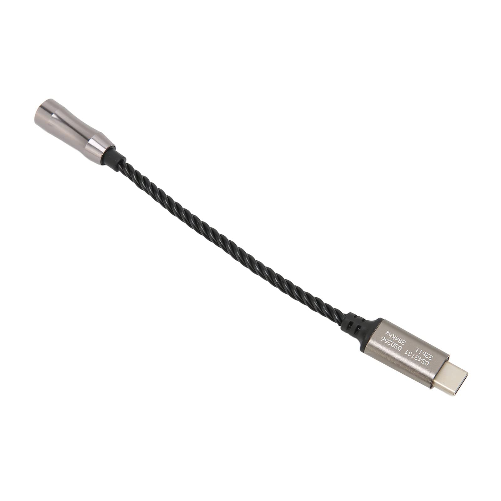 CS43131 Adattatore Amplificatore per Cuffie Chip da Tipo C a 3,5 Mm, velocità di Decodifica 32 Bit/384 KHz, per Appassionati di Musica (BLACK)