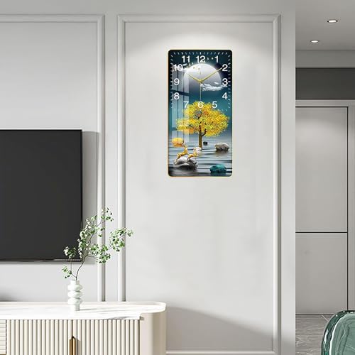Horloge murale décorative verticale design moderne pour salon élégant