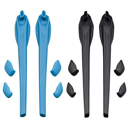 Pieds de rechange pour Oakleys Flak 2.0 en silicone bleu pour réparer les manchons usés