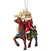 Heartwood Creek by Jim Shore Santa Riding Reindeer Hanging Ornament, Multi Color