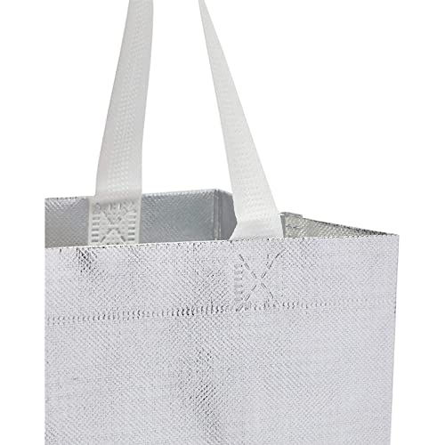Sparkle And Bash Reusable Grocery Tote Bag For Shopping (Large, Silver, 20 Pack) #TOP5