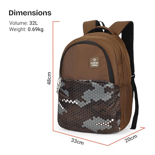 Image of Nasher Miles Polyester Laptop Backpack | Ideal for College, School, Office & Travel | Men, Women, Boys, Girls